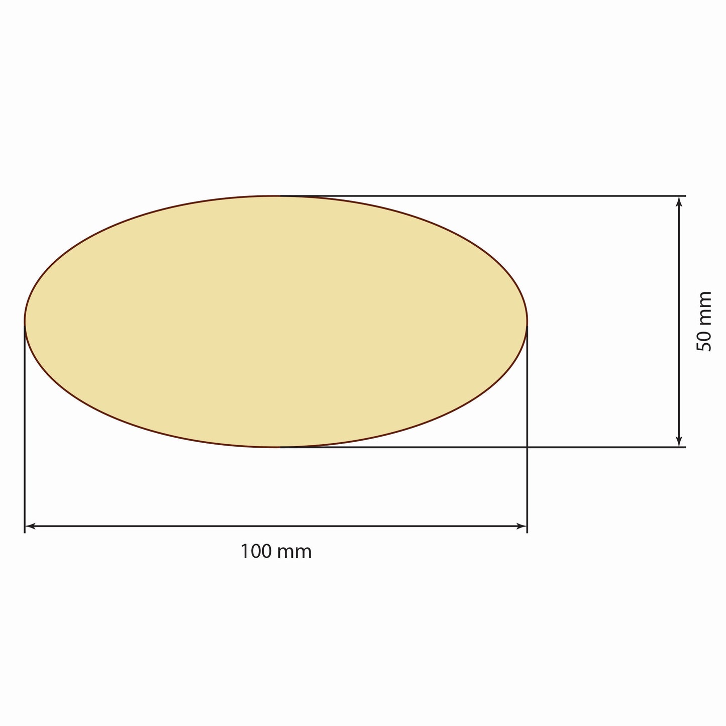100 x 50mm Oval Base