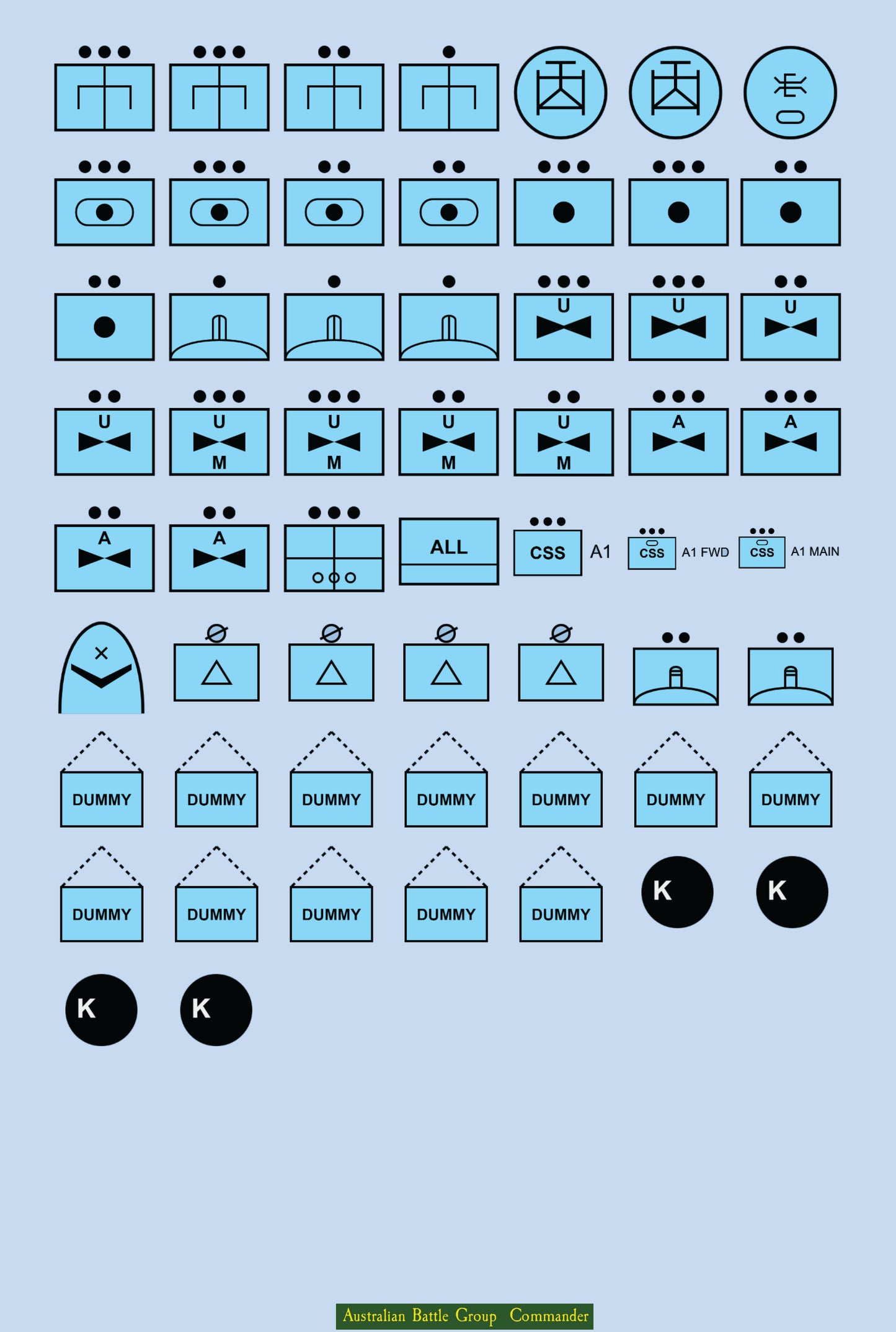 Australian Combined Arms Chit Set