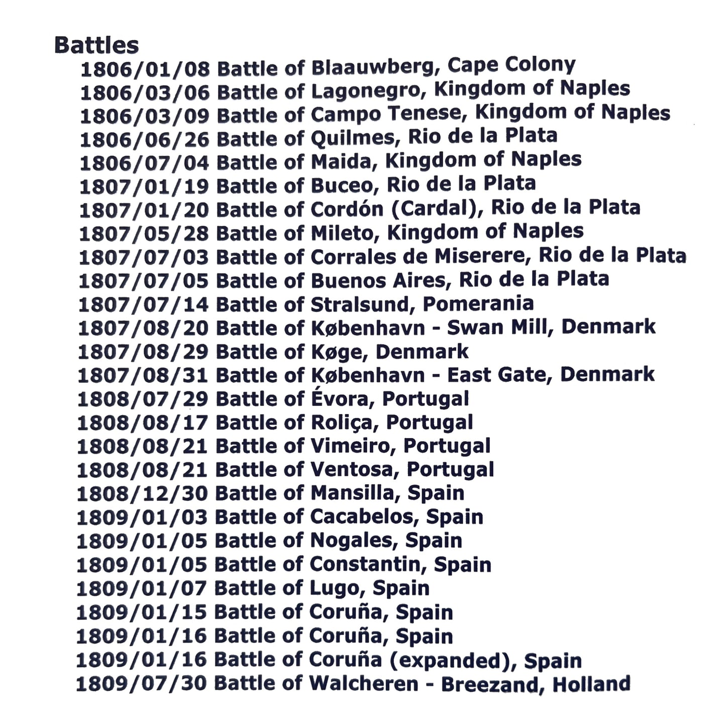 Perfidious Albion 1806 - 1809 - Battlefield Accessories
