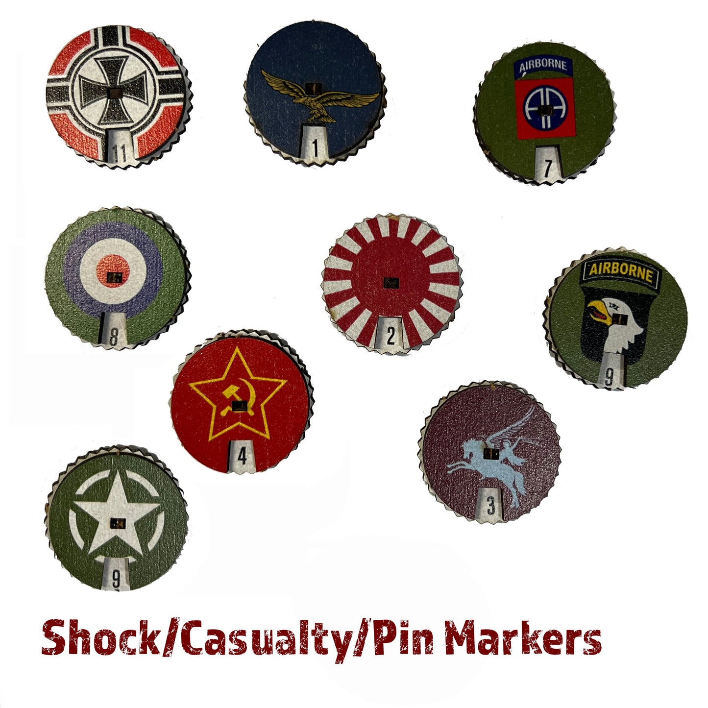 WW2 Shock/Pin/Casualty dials - (TTR) - Battlefield Accessories