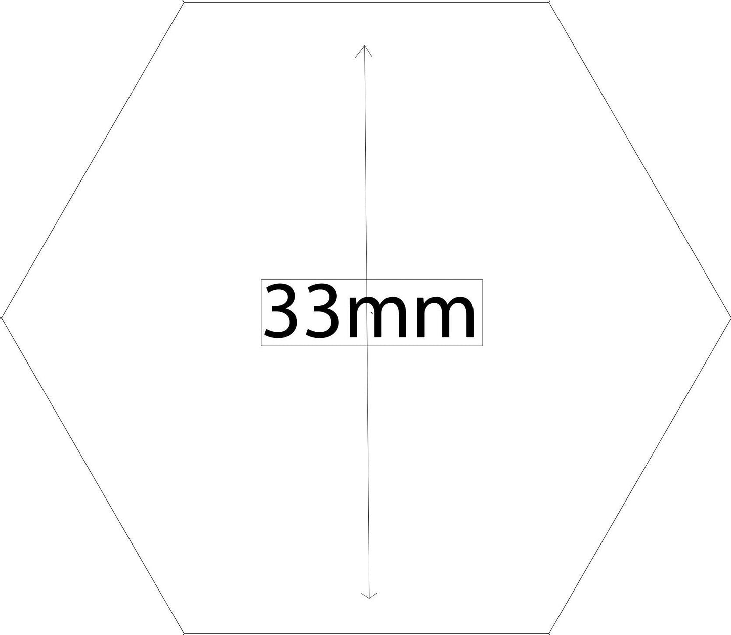 33mm Hex base - Clear Perspex - Battlefield Accessories