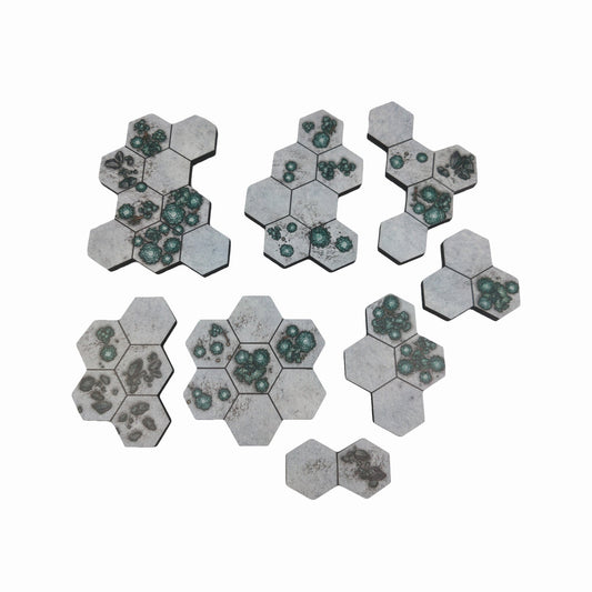 Hills Snow - microscale flex hex add on pack (TTR) - Battlefield Accessories
