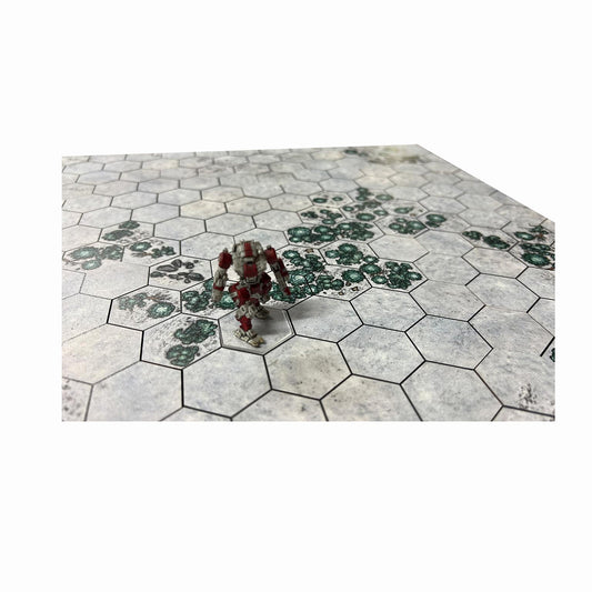 Microscale Flex Hex Board- Snow (TTR) - Battlefield Accessories