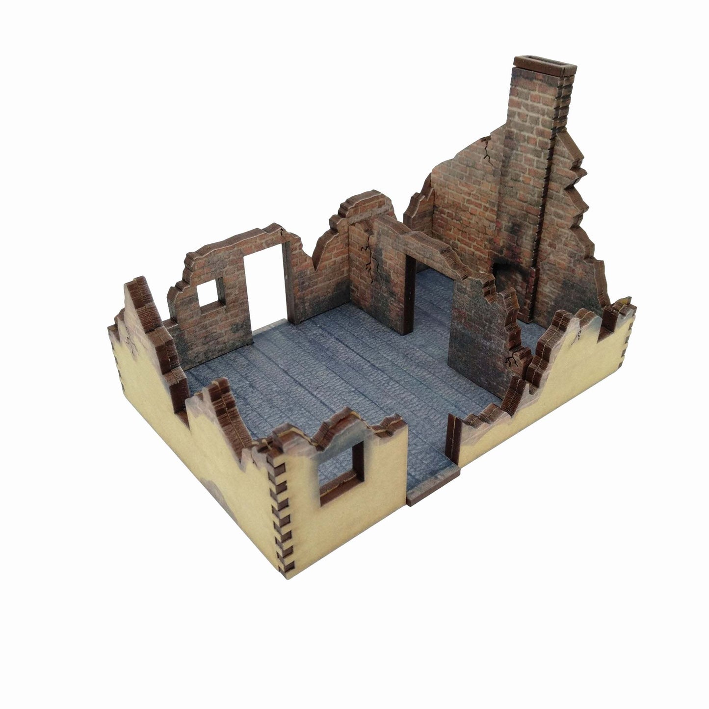 Ruined Village House 2 Yellow - 28mm (TTR) - Battlefield Accessories