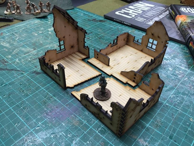 Village House 1 Ruin 28mm - Battlefield Accessories