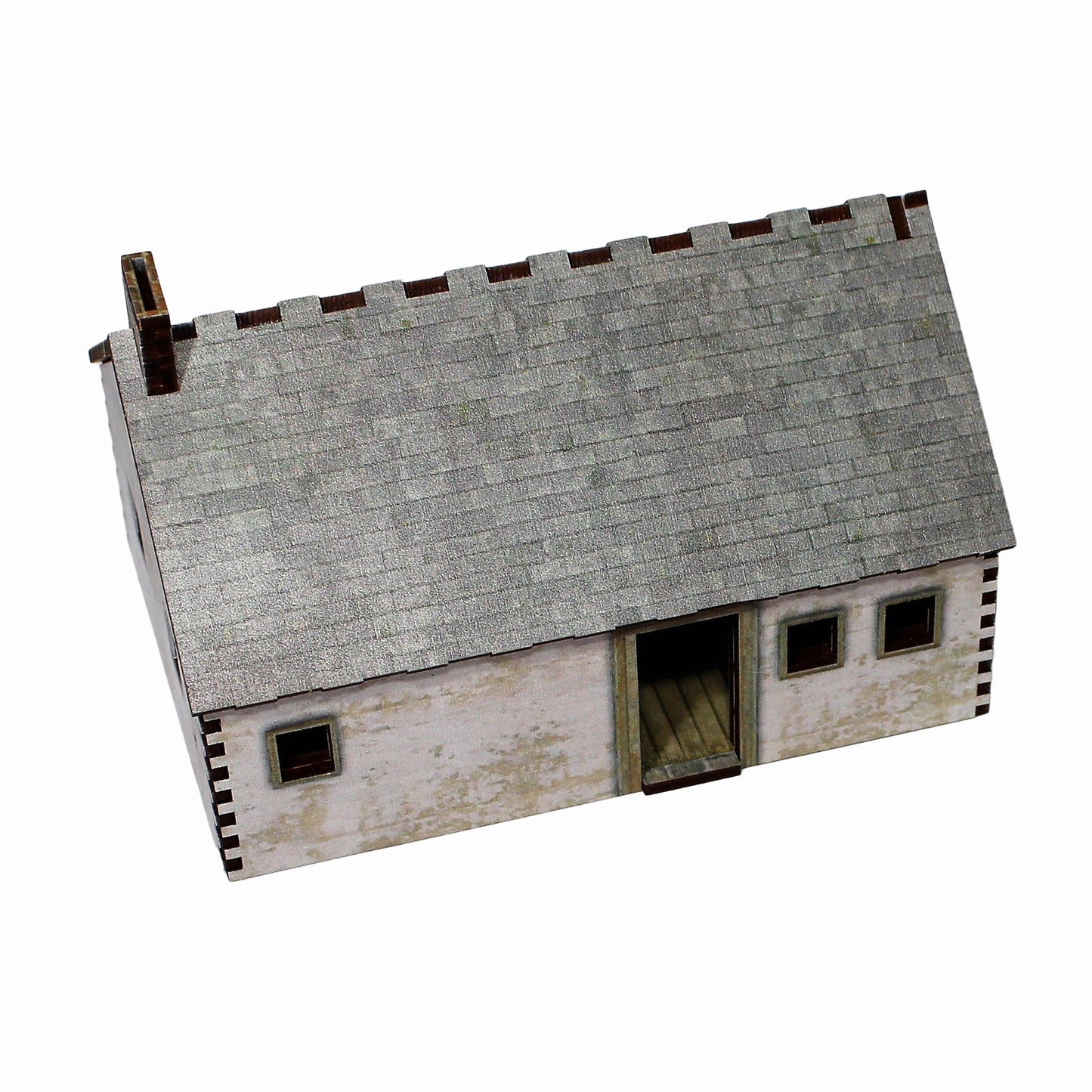 Village House 2 White Render - 28mm (TTR) - Battlefield Accessories