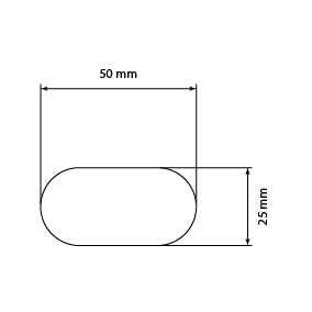 50 x 25 Lozenge Base - Battlefield Accessories