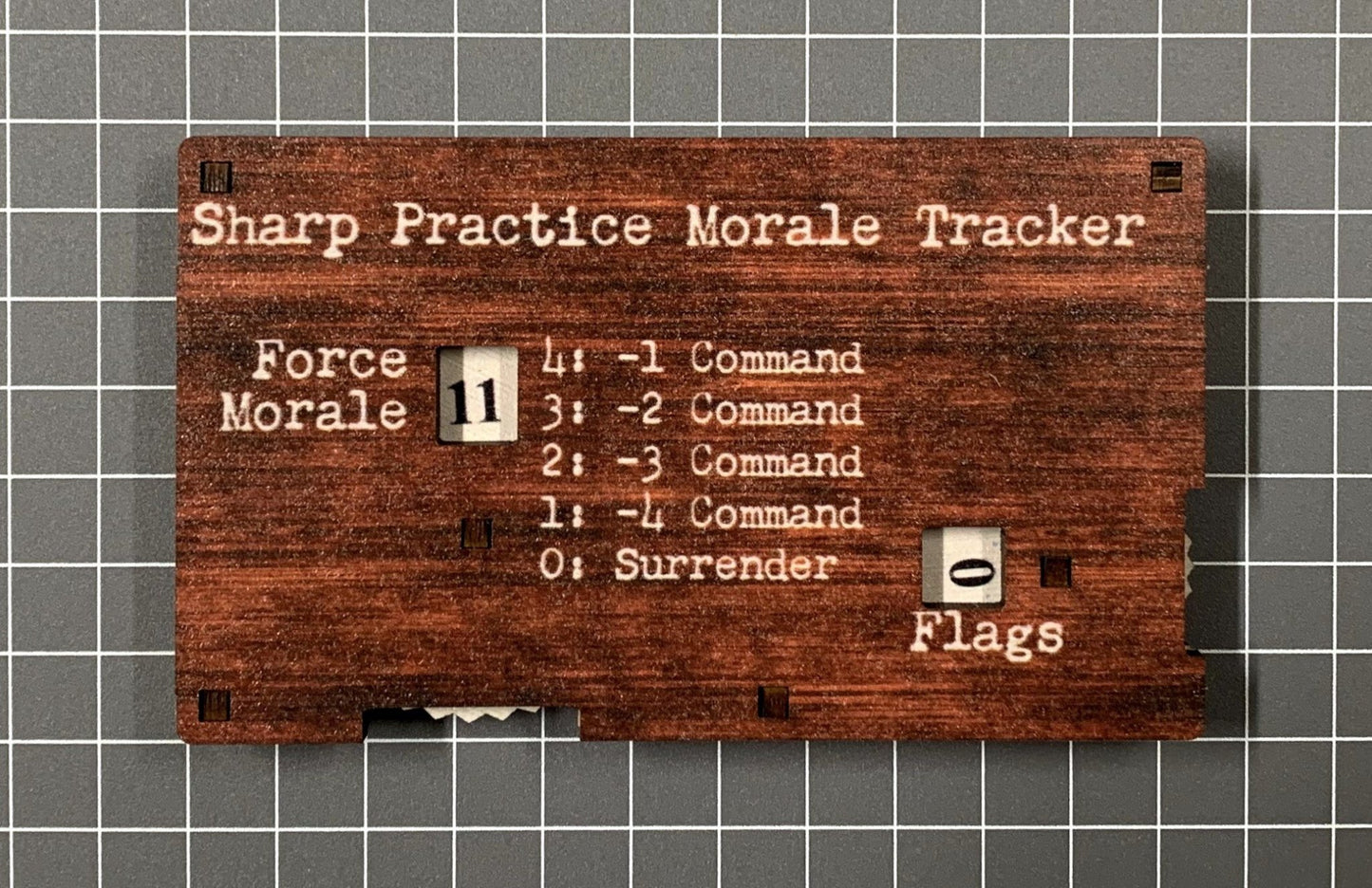Force Morale Tracker (Sharp Practice) (TTR) - Battlefield Accessories