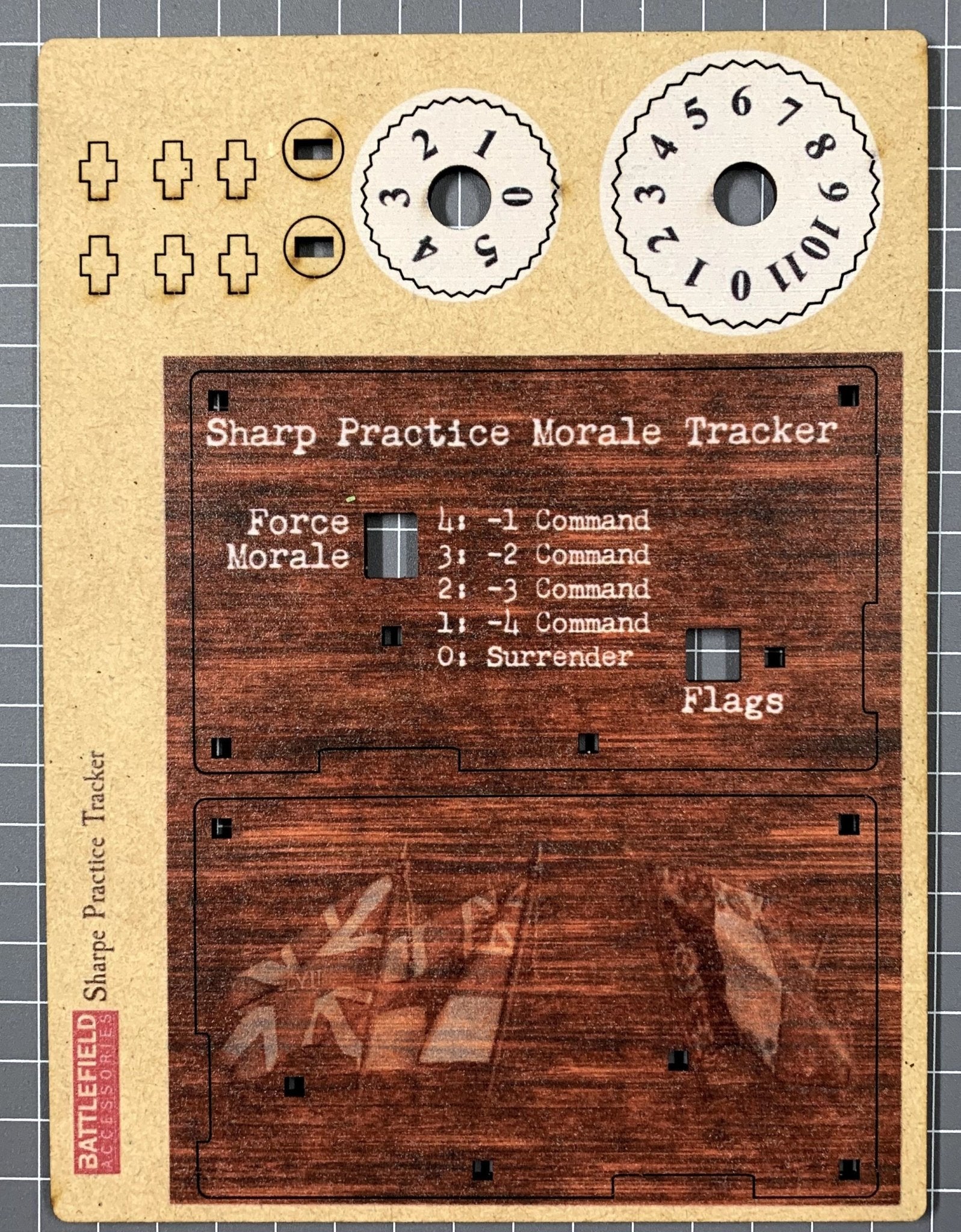 Force Morale Tracker (Sharp Practice) (TTR) - Battlefield Accessories