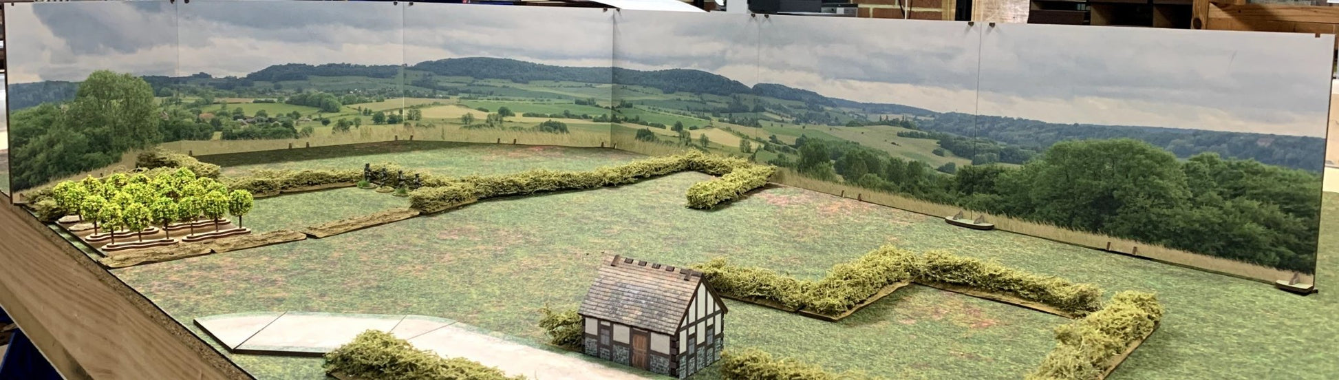 Green Hills Backdrop 4ft or 6ft (TTR) - Battlefield Accessories
