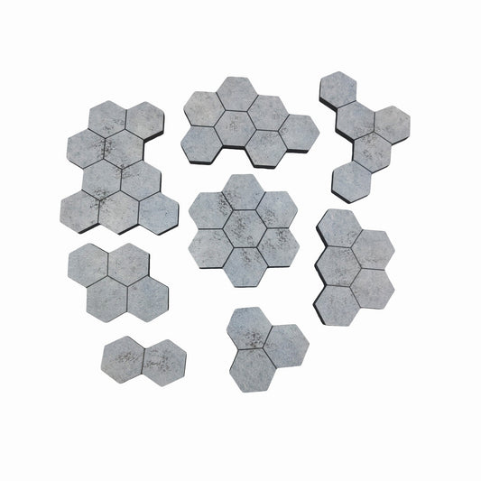 Hills Snow - microscale flex hex add on pack (TTR) - Battlefield Accessories