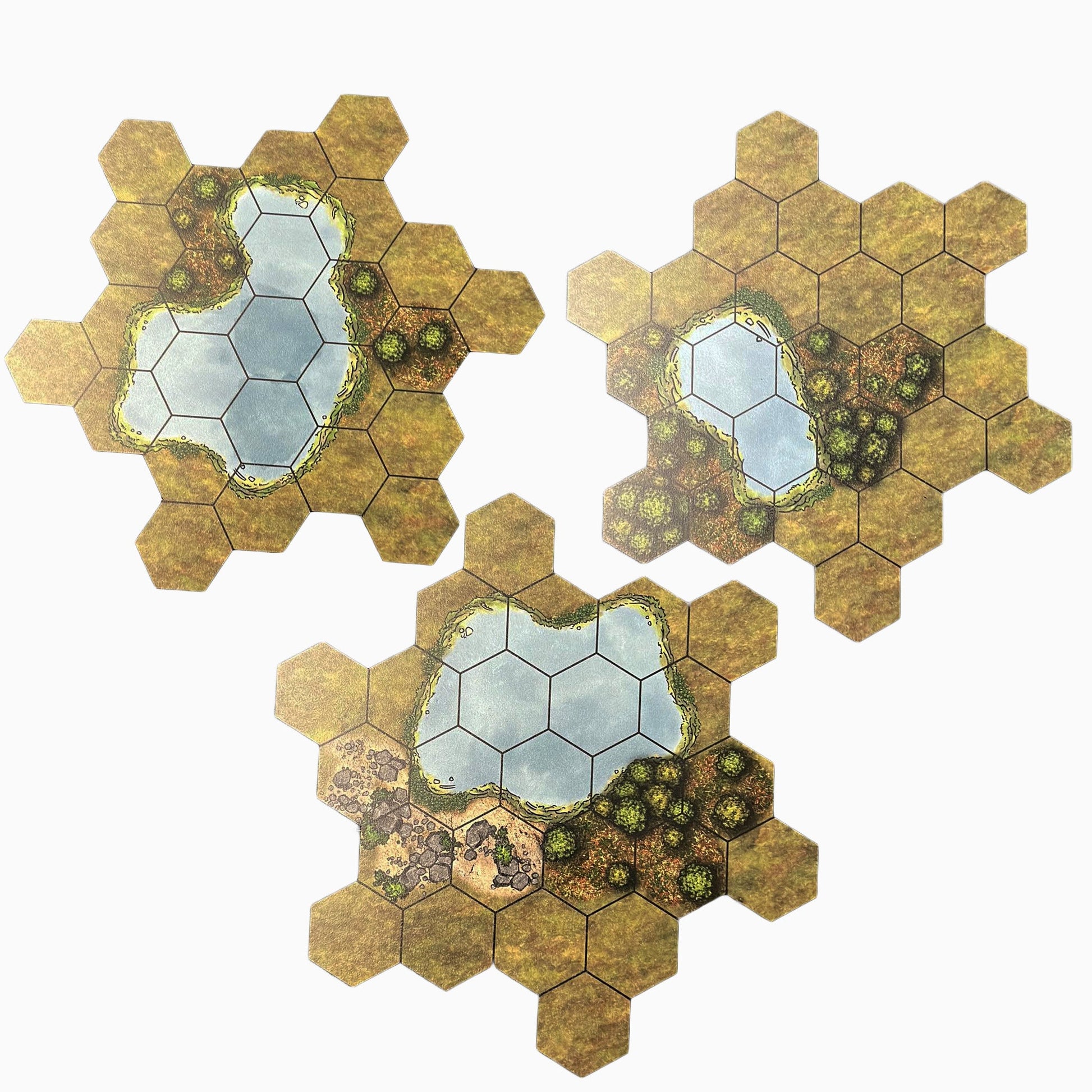 Lakes - microscale flex hex add on pack (TTR) - Battlefield Accessories
