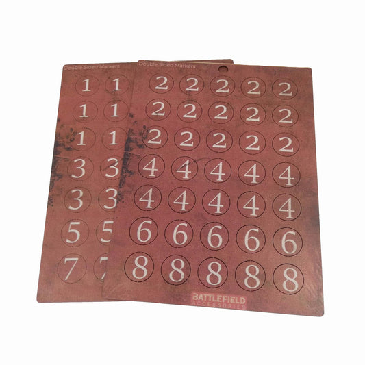 Numbered Counters, double sided (TTR) - Battlefield Accessories