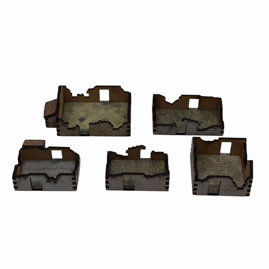 Ruined Rendered House - 15mm (TTR) - Battlefield Accessories