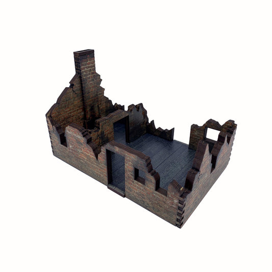 Ruined Village House 2 Brick - 28mm (TTR) - Battlefield Accessories